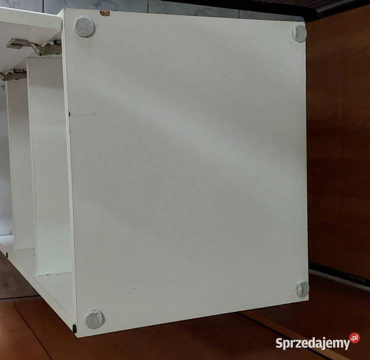 Szafki wiszące biały połysk szkło 2 sztuki małopolskie Chrzanów