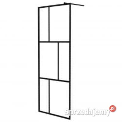 Ścianka prysznicowa z półką czarna 80x195 ESG i Warszawa