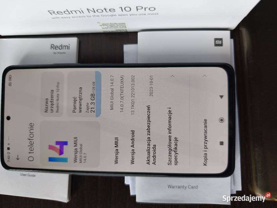 Telefon Xiaomi redmi note 10 pro