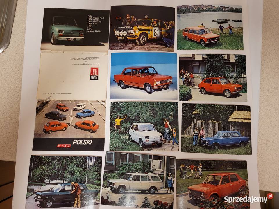 Zestaw pocztówek Fiat 126 FSM Komplet Ożarów Mazowiecki