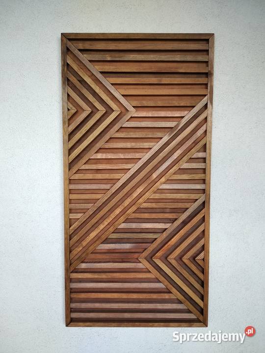 3D Obraz dekoracja panel ozdobny z drewna 80 x odcienie brązowego pomorskie Gdynia