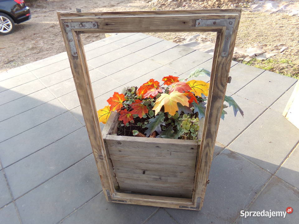 Rama okienna lustro aranżacja wnętrz retro 93x54 Ełk