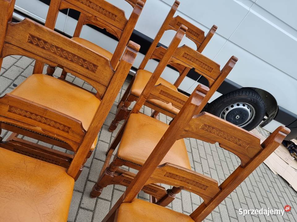 Komplet porządnych sześciu krzeseł z Niemiec dolnośląskie Dzierżoniów