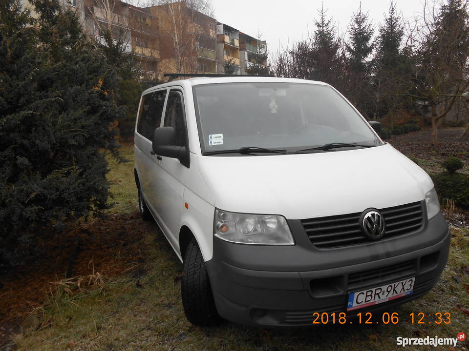 VW T5 9 osobowy zadbany Brodnica sprzedam