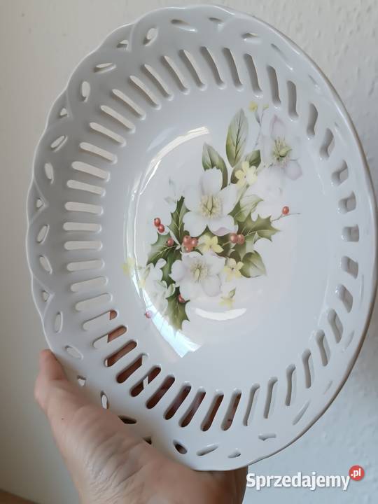 Ażurowy koszyczek paterka Porcelana i szkło Gorlice