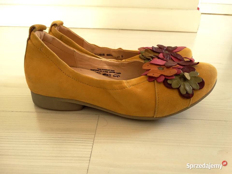 Buty Skórzane Skóra Naturalna Czółenka Baleriny Balerinki Łomża