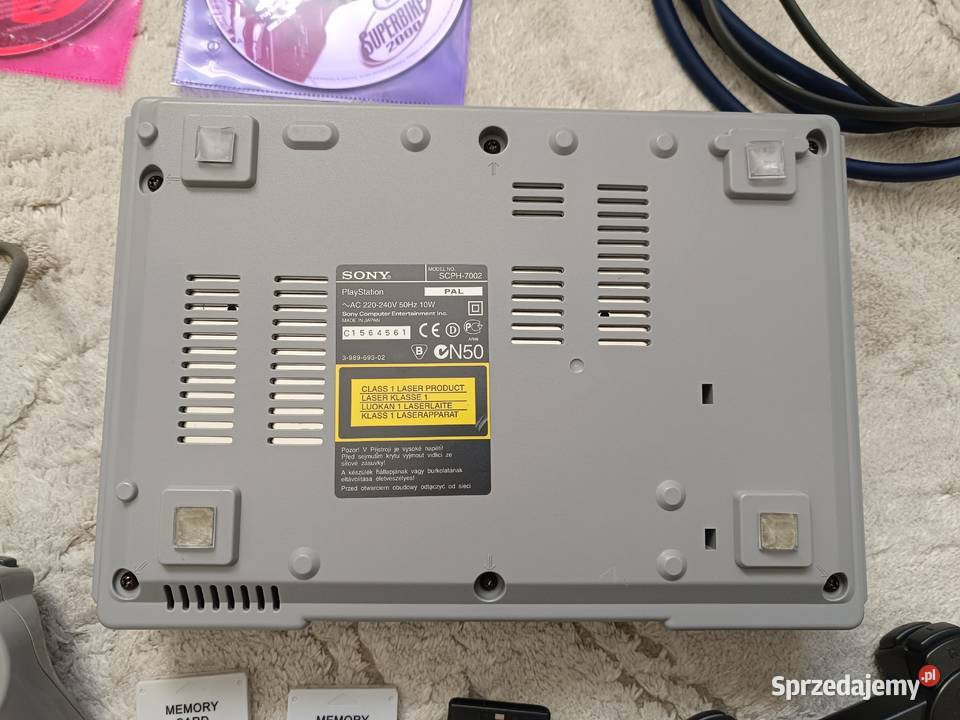 PlayStation 1 SCPH7002 2 pady 2 gry 2 karty Sony Playstation Pruszków