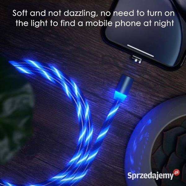 Świecący kabel MAGNETYCZNY USB 4w1 HIT Pozostałe zachodniopomorskie Koszalin