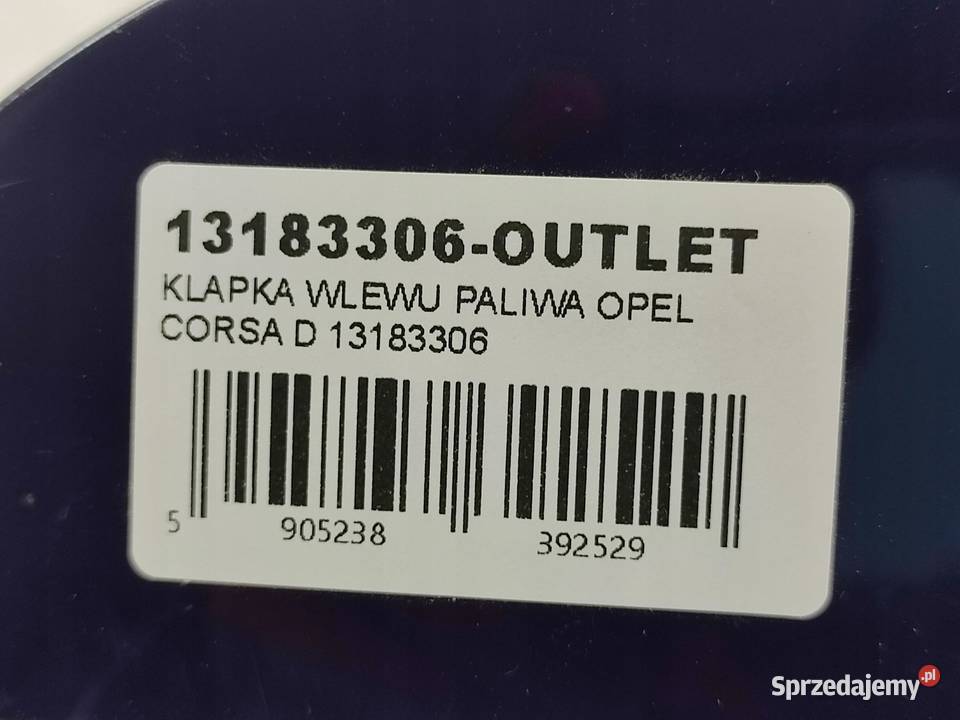 KLAPKA WLEWU PALIWA OPEL CORSA D 20062014 lubelskie