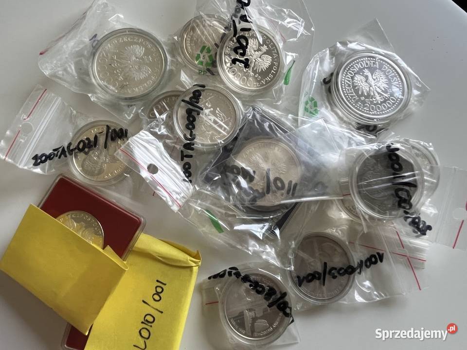 Monety srebrne kolekcjonerskie z przed i dolnośląskie Kudowa-Zdrój