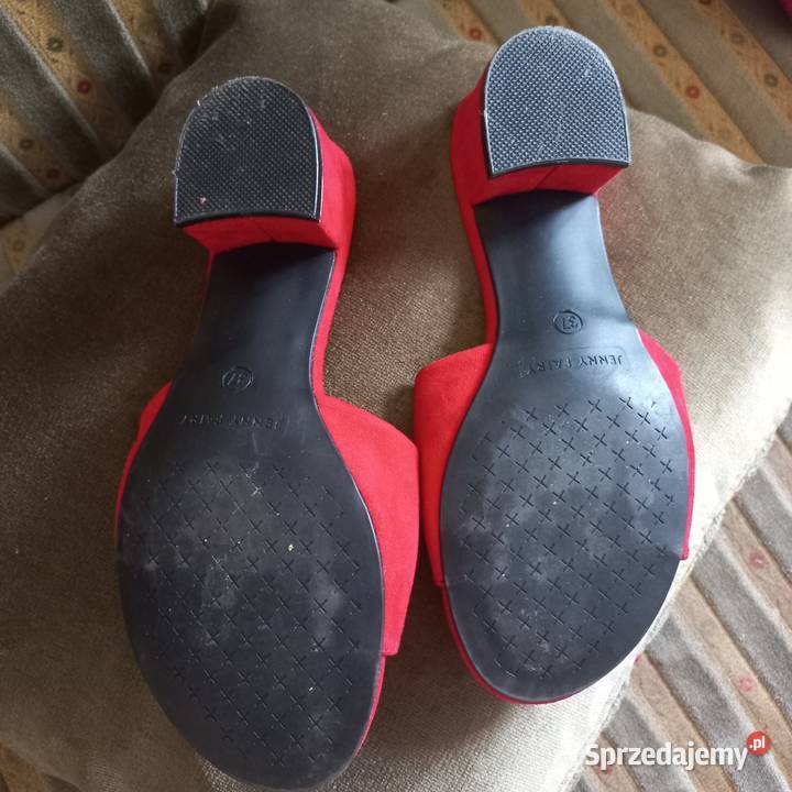 Buty klapki zamszowe 37 skóra Sandały i klapki