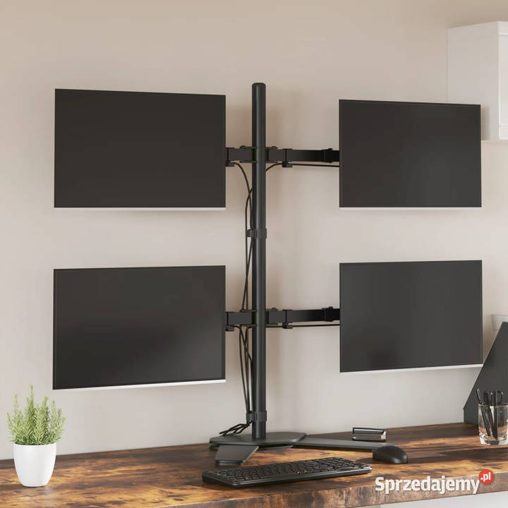 Stojak na monitory czarny stalowy VESA 75100 mm Warszawa