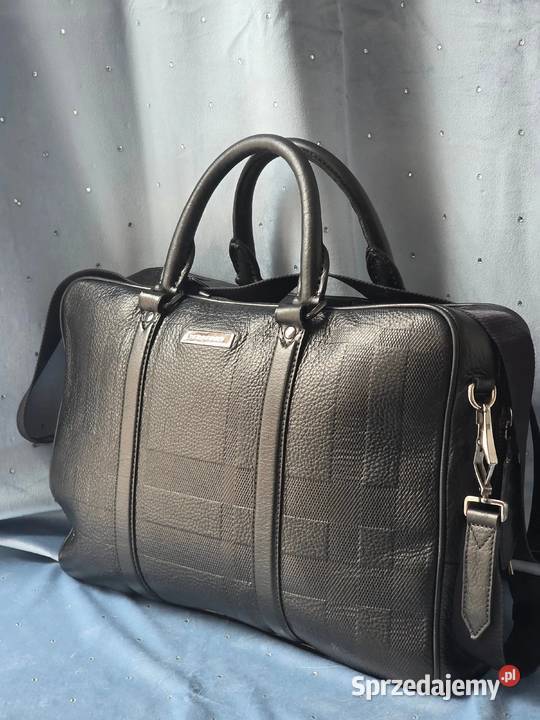Aktówka Burberry Grain Check Maxwell Warszawa
