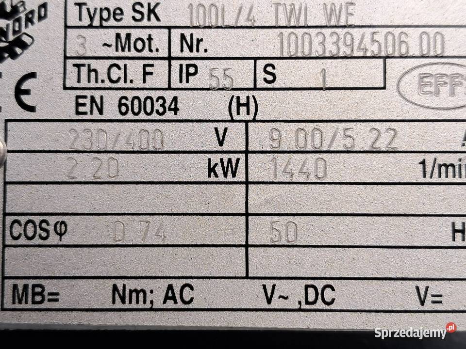 Motoreduktor 22 kW50 obr Leszno sprzedam
