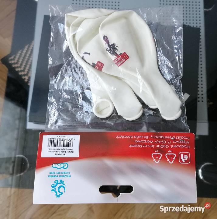 NOWE BALONY BIAŁE Z NADRUKIEM LICENCYJNYM PZPN łódzkie Łódź