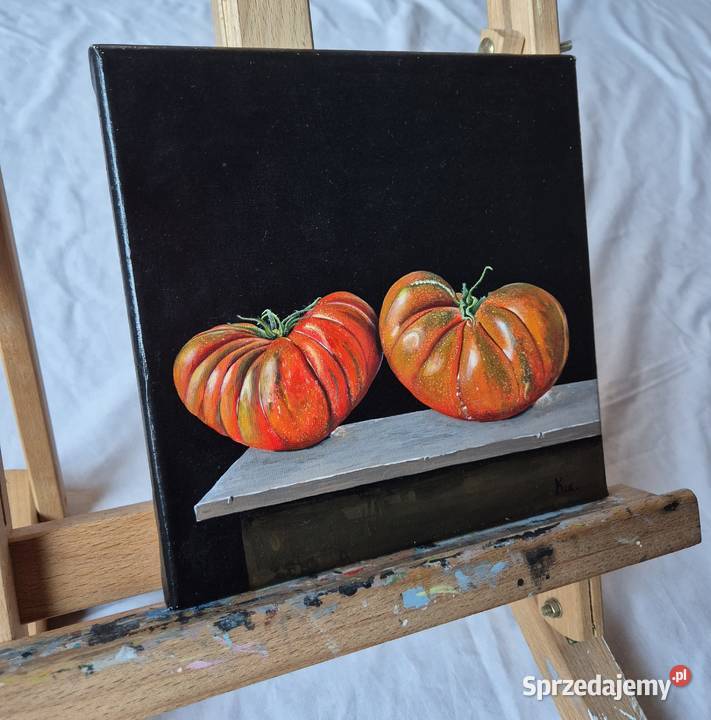 Pomidory martwa natura obraz na płótnie artysty