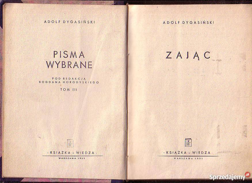 8605 ZAJĄC ADOLF DYGASIŃSKI Czyrna sprzedam