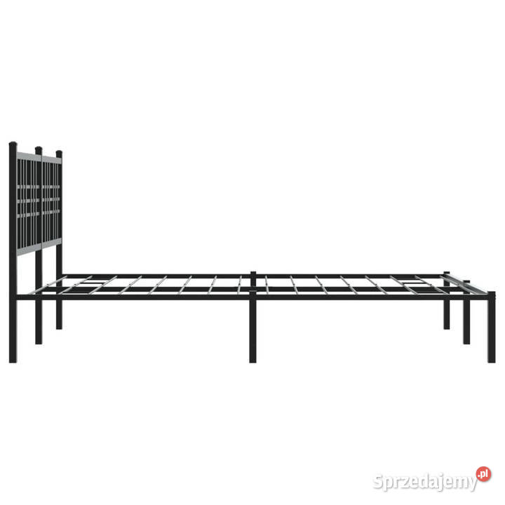 Łóżko Metalowe Czarne Rama Łóżka Ze Stelażem 90cm