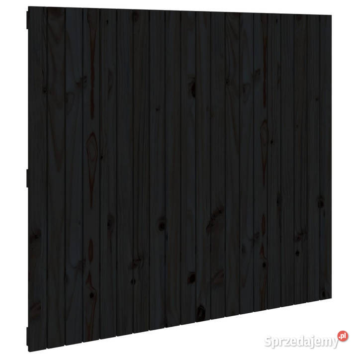 Wezgłowie łóżka czarne 1275x3x110 lite drewno Warszawa
