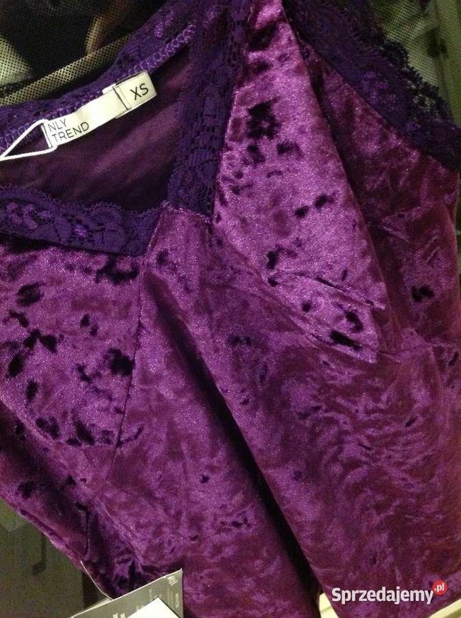 Top Welurowy Damski NELLY XS NOWY Rozmiar 34(XS) Topy i koszulki