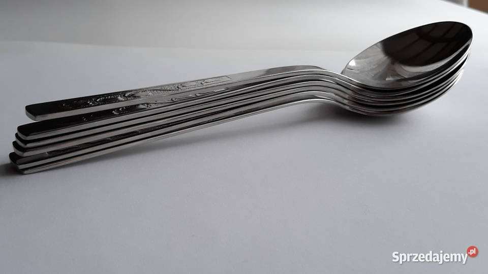 Łyżki obiadowe 4 KONWALIE Gerlach sztućce PRL Dąbrowa Górnicza