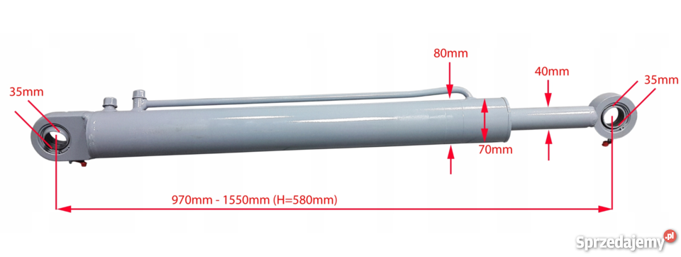 SIŁOWNIK hydrauliczny cylinder 580 L METAL Solec Kujawski sprzedam