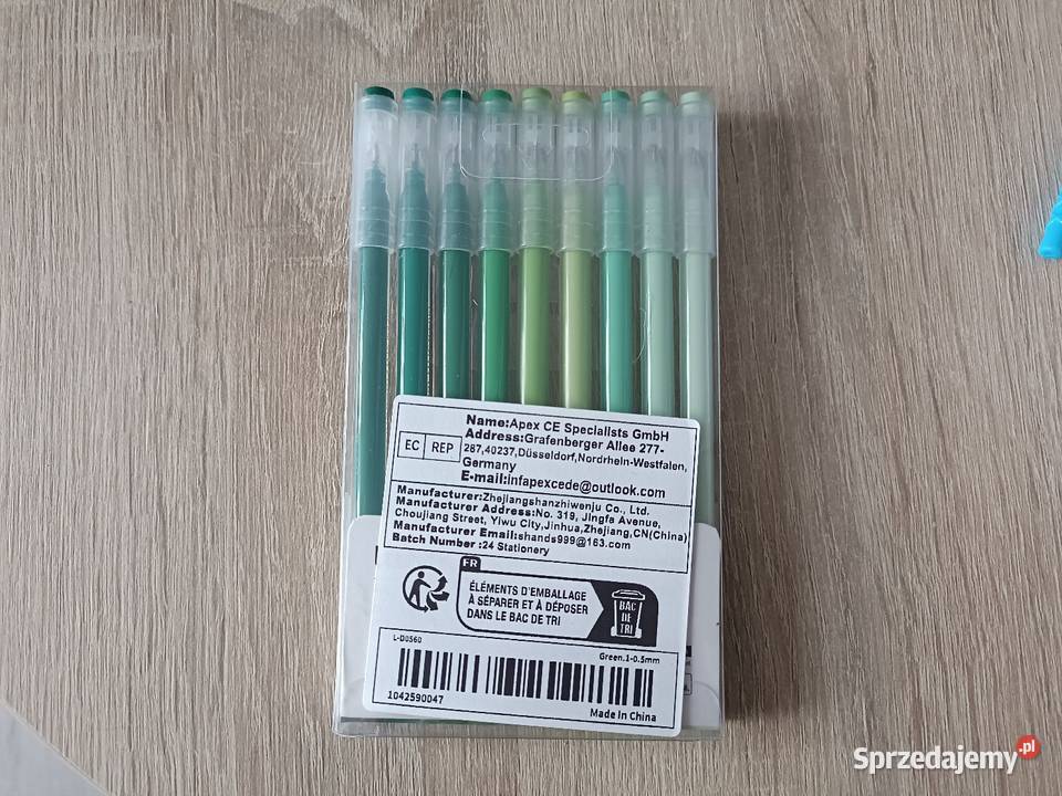 Zestaw 9 długopisów żelowych Languo w odcieniach Kwidzyn