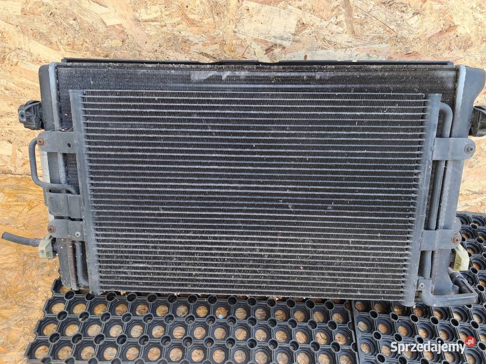 VW GOLF 4 IV CHŁODNICE KOMPLET WENTYLATORY Słowikowo