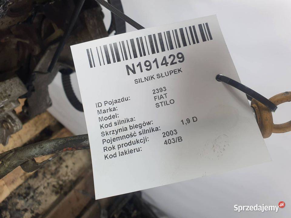 SILNIK SŁUPEK FIAT STILO Lipno