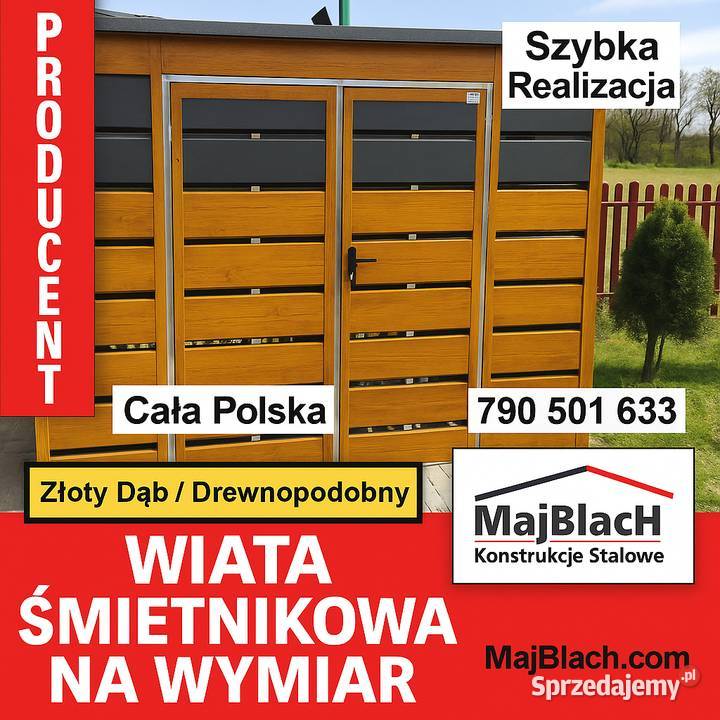 Złoty Dąb Wiata śmietnikowa Altana na śmieci Łódź