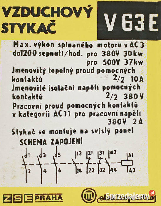 Stycznik V63E 63A cewka 220V Europejska jakość Poznań