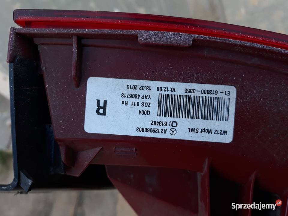 MERCEDES W212 LIFT LAMPA PRAWA TYŁ TYLNA prawe Międzychód