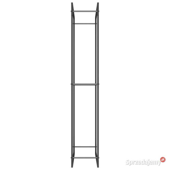 Stojak na drewno matowy czarny 80x28x154 stalowy Warszawa