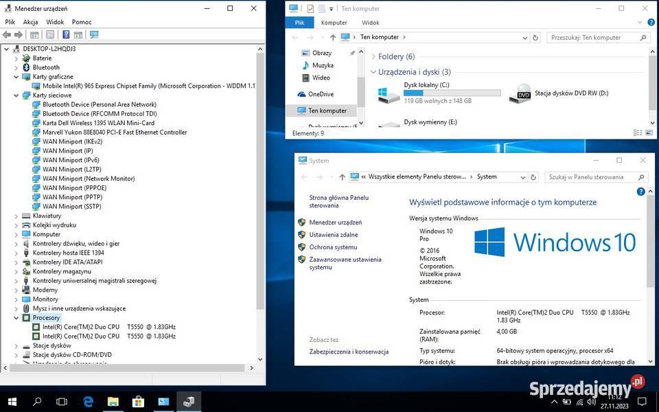 Nowy Dell Inspiron 1525 Core2Duo 4GbDDR Ćmielów