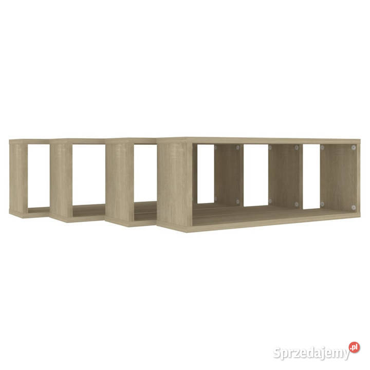 Półki ścienne kostki 4 dąb sonoma 60x15x23 Warszawa