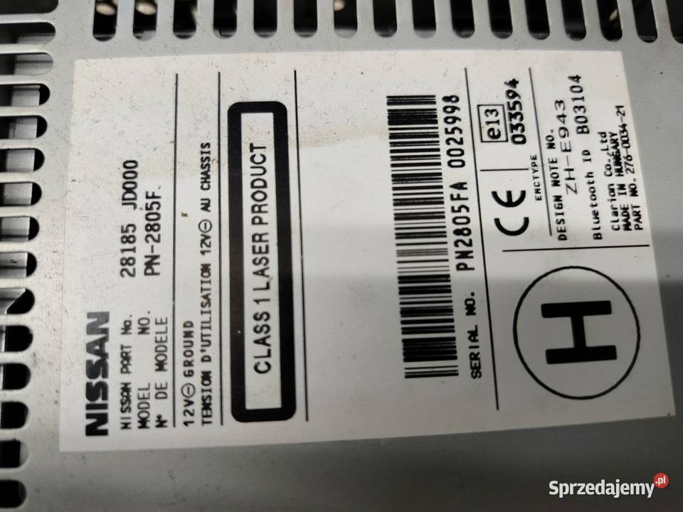 Radio do Nissan Qashqai j10 2007r ORGINALNE Sanok