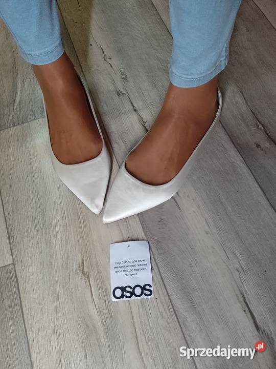 42 ASOS Design Białe baleriny baletki z Londynu Kraków