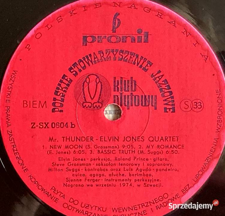 Elvin Jones Quartet Mr Thunder Szczecin