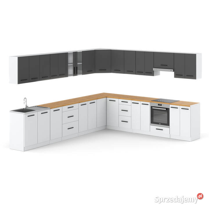 Meble Kuchenne Nowoczesne Narożne Zestaw Rossa 145cm Elbląg