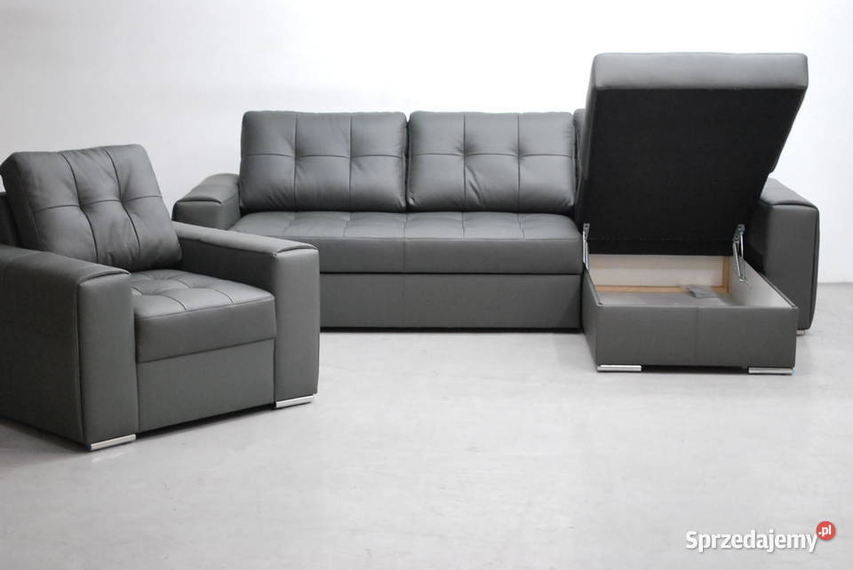 SKÓRA NATURALN NAROŻNIK Z fspania fotel 6492 sprzedam