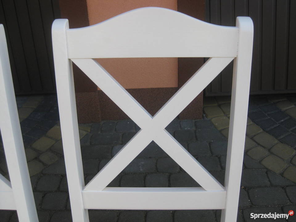 Prowansalskie białe modne nowe krzesła drewniane
