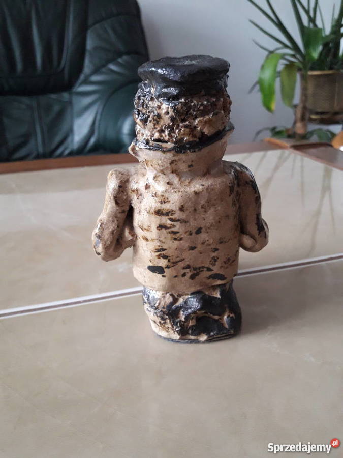 Stara figurka z szamotu sztuka ludowa lubelskie Janów Lubelski