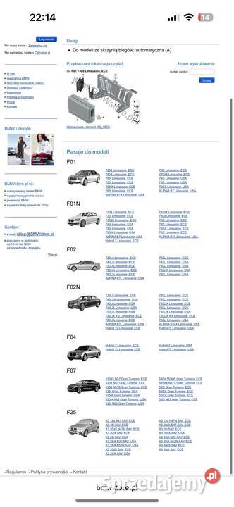 BMW F01 F02 F04 F07 F25 Wzmacniacz Top HiFi 9 Gdańsk
