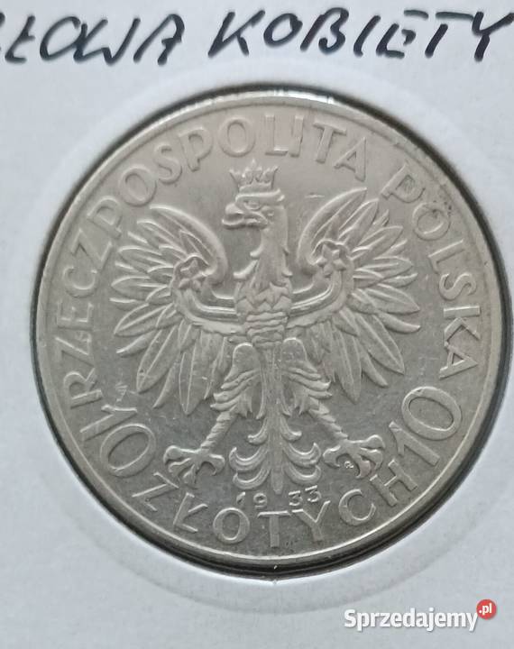 10 Głowa kobiety 1933 r 1 Śliczne oryginał Konin