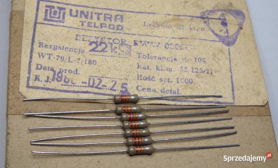 Rezystor 22k RWW 0309 Unitra TELPOD Gdańsk