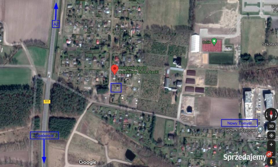Działka ROD Złote Piaski Glinno k Nowego Tomyśla 71zł/m2