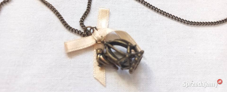 Naszyjnik długi Wisiorek KLATKA PTASZEK metal Białystok