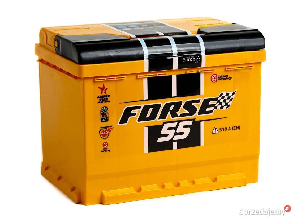 Akumulator FORSE 55Ah 510A EN PRAWY PLUS 3 LATA osobowe Kraków