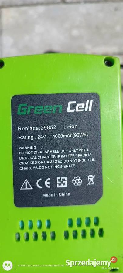 Sprzedam używaną podkaszarkę Greenworks 24v z 2 Dom i Ogród Strzegom