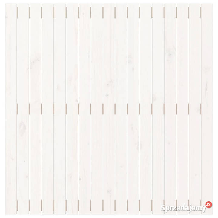 Wezgłowie łóżka białe 108x3x110 lite drewno Warszawa